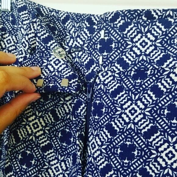 J.Crew Tile Medallion Print Pants. Blue. 12#021 - Picture 4 of 9